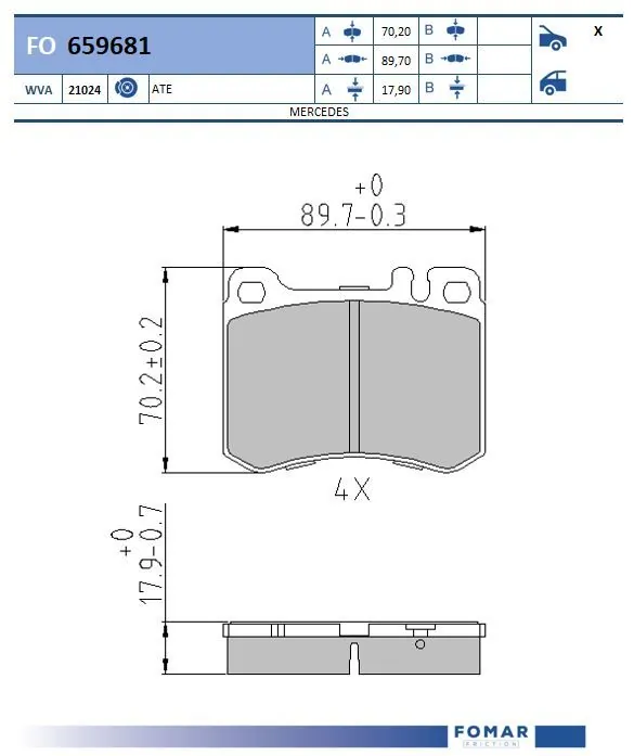 Brake Pad Set, disc brake